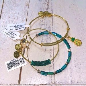Alex and Ani Pineapple Bracelet Stack